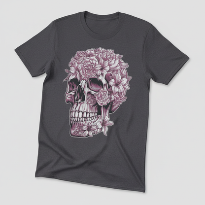 Floral Skull Bloom T-Shirt_space