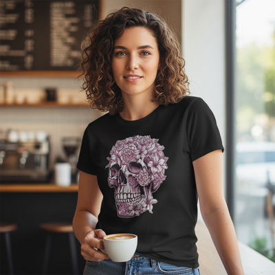Floral Skull Bloom T-Shirt_lifestyle