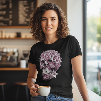 Floral Skull Bloom T-Shirt_lifestyle