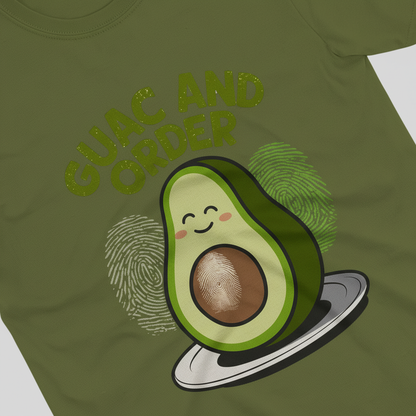 Guac and Order T-Shirt_closeup