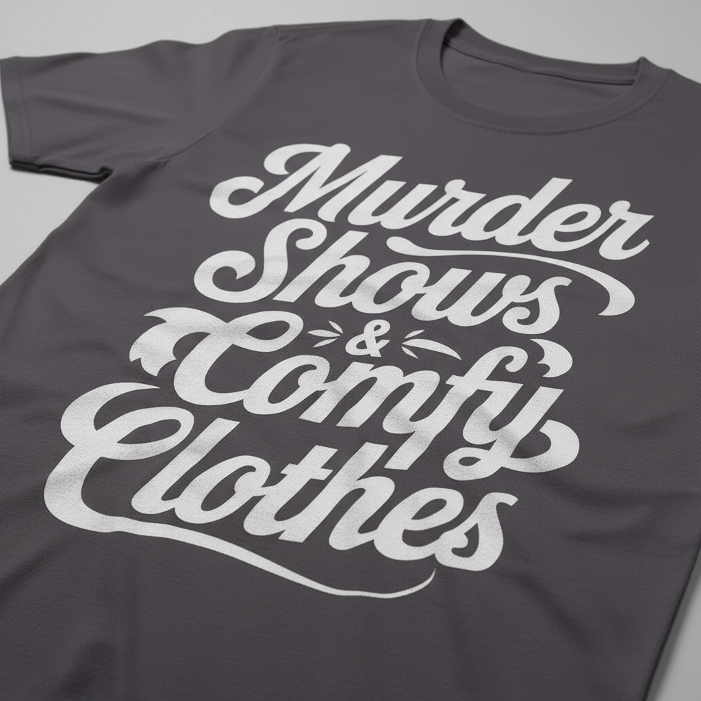 Murder Shows & Comfy Clothes T-Shirt_closeup