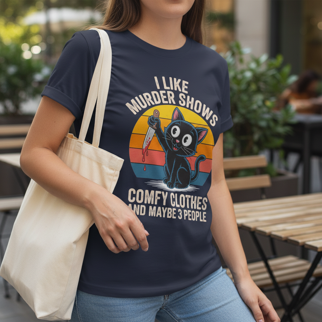 Murder Shows & Cats T-Shirt_lifestyle