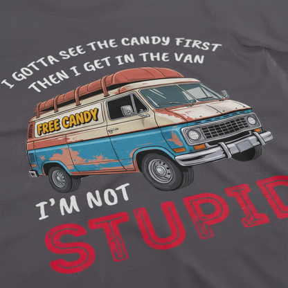 Not Stupid Candy Van T-Shirt_closeup