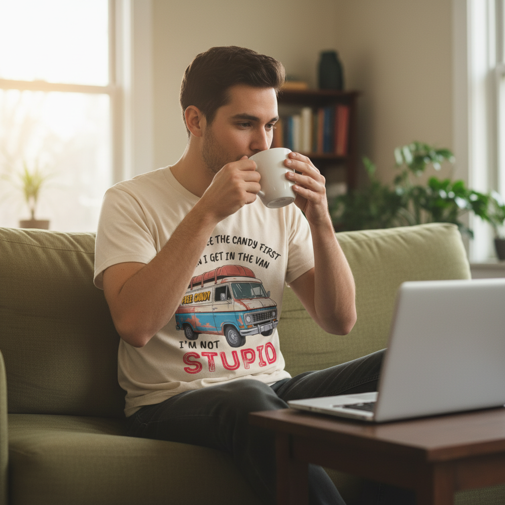 Not Stupid Candy Van T-Shirt_use