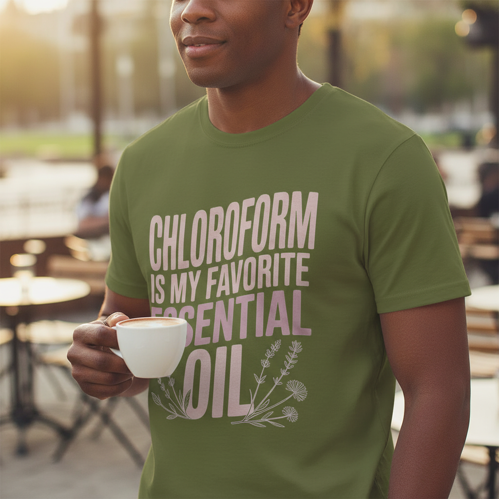 Chloroform Essential Oil T-Shirt_lifestyle