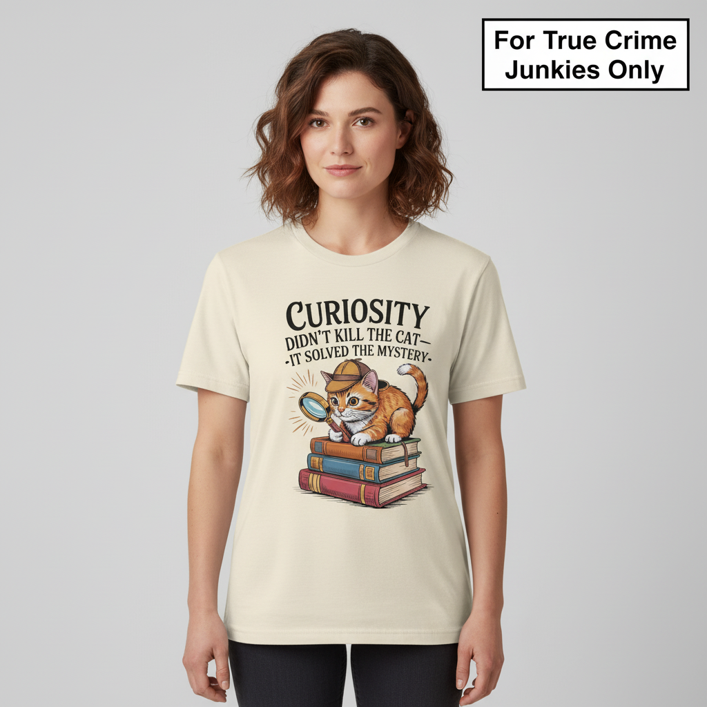 Curious Detective Cat T-Shirt_hero