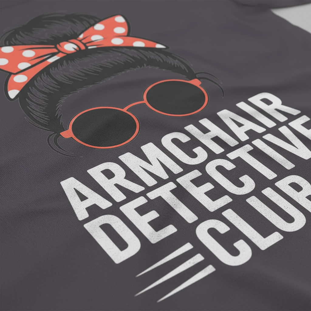 Armchair Detective Club T-Shirt_closeup