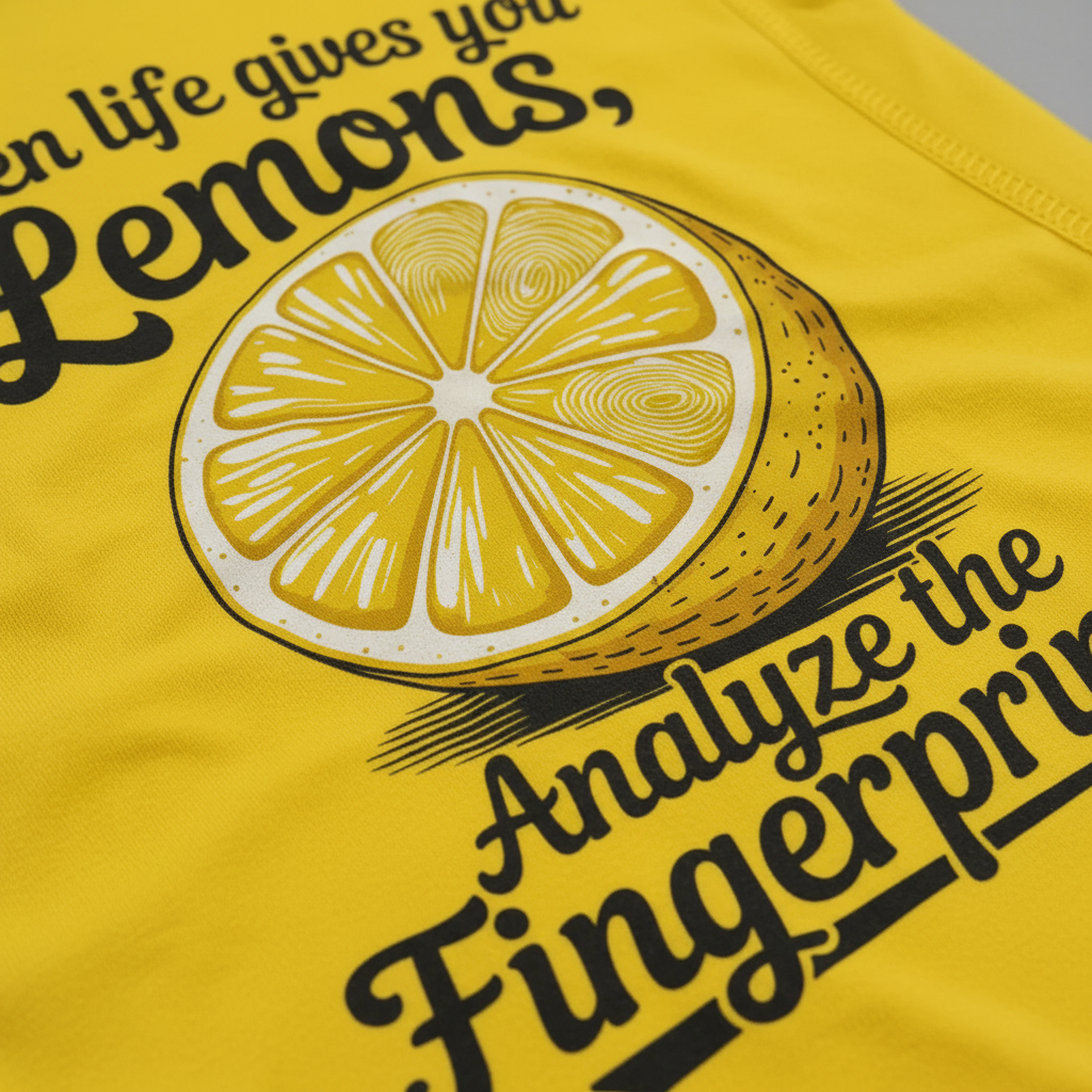 Analyze the Fingerprints T-Shirt_closeup