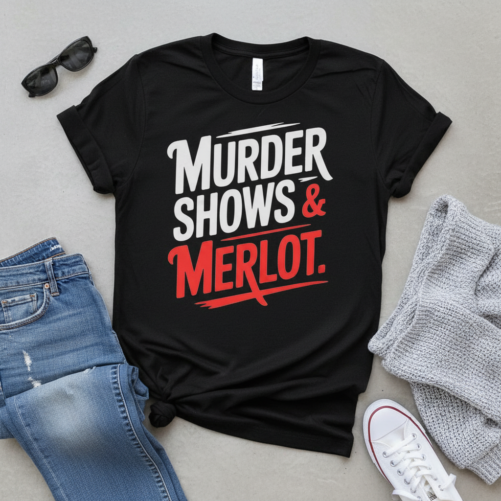 Murder Shows & Merlot T-Shirt_pairing
