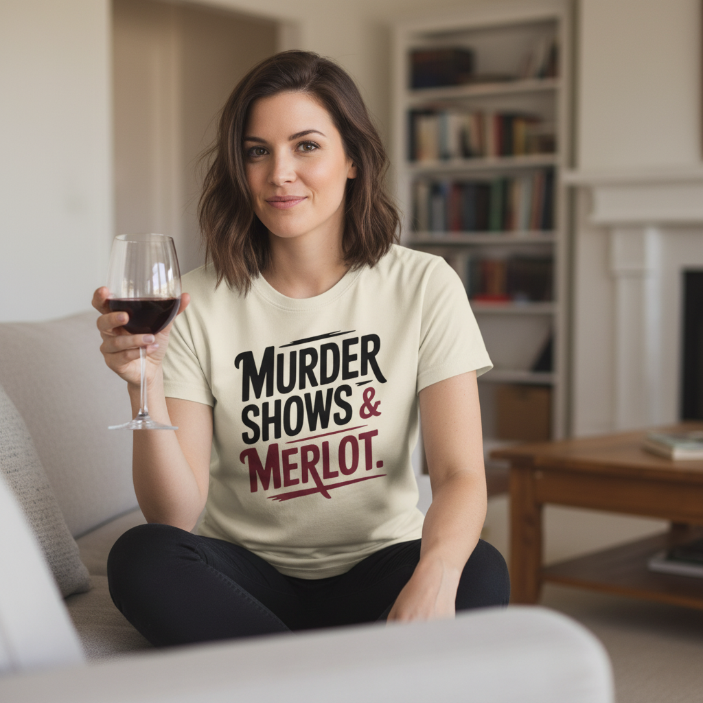 Murder Shows & Merlot T-Shirt_use