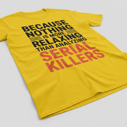 Analyzing Serial Killers T-Shirt_closeup