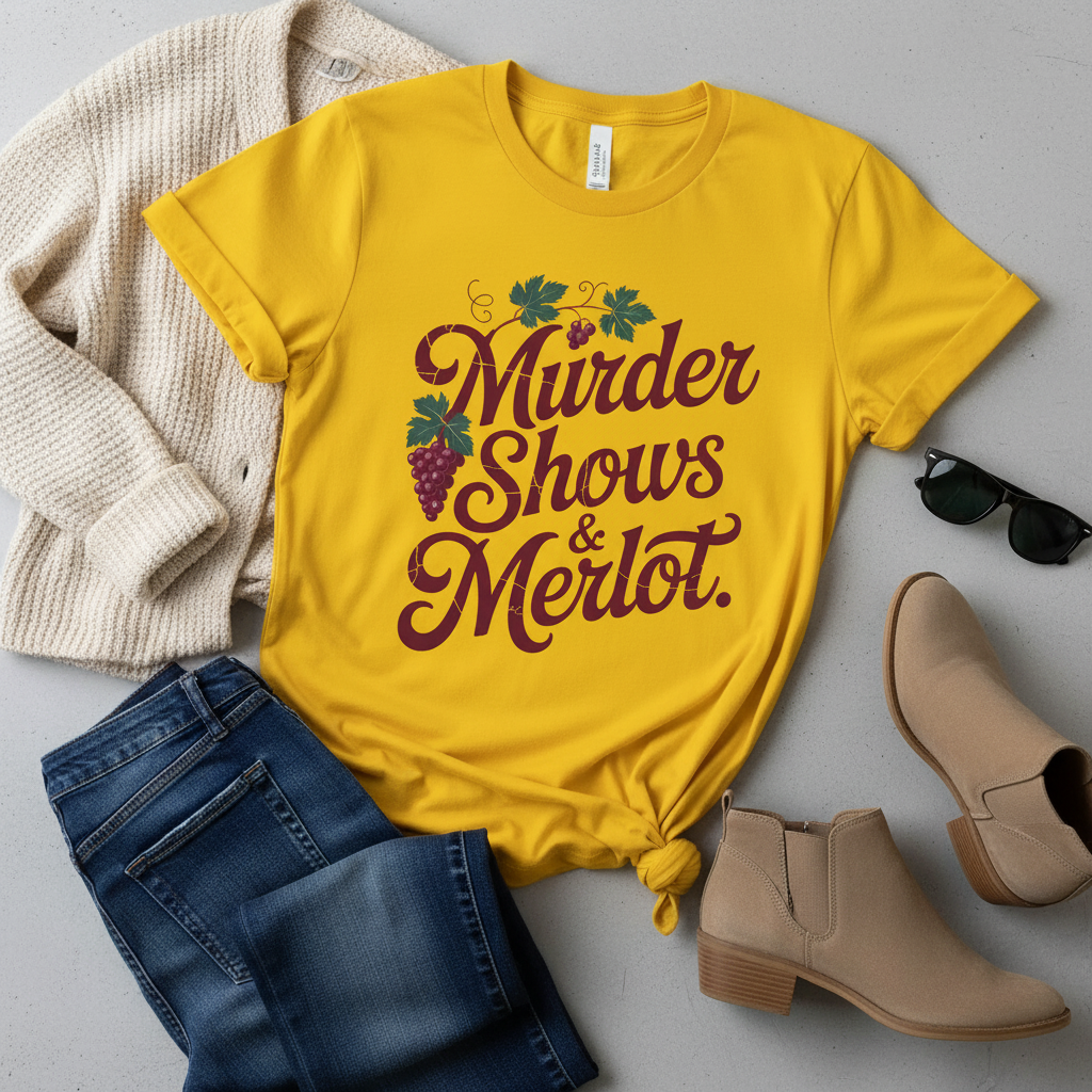 Murder Shows & Merlot T-Shirt_pairing