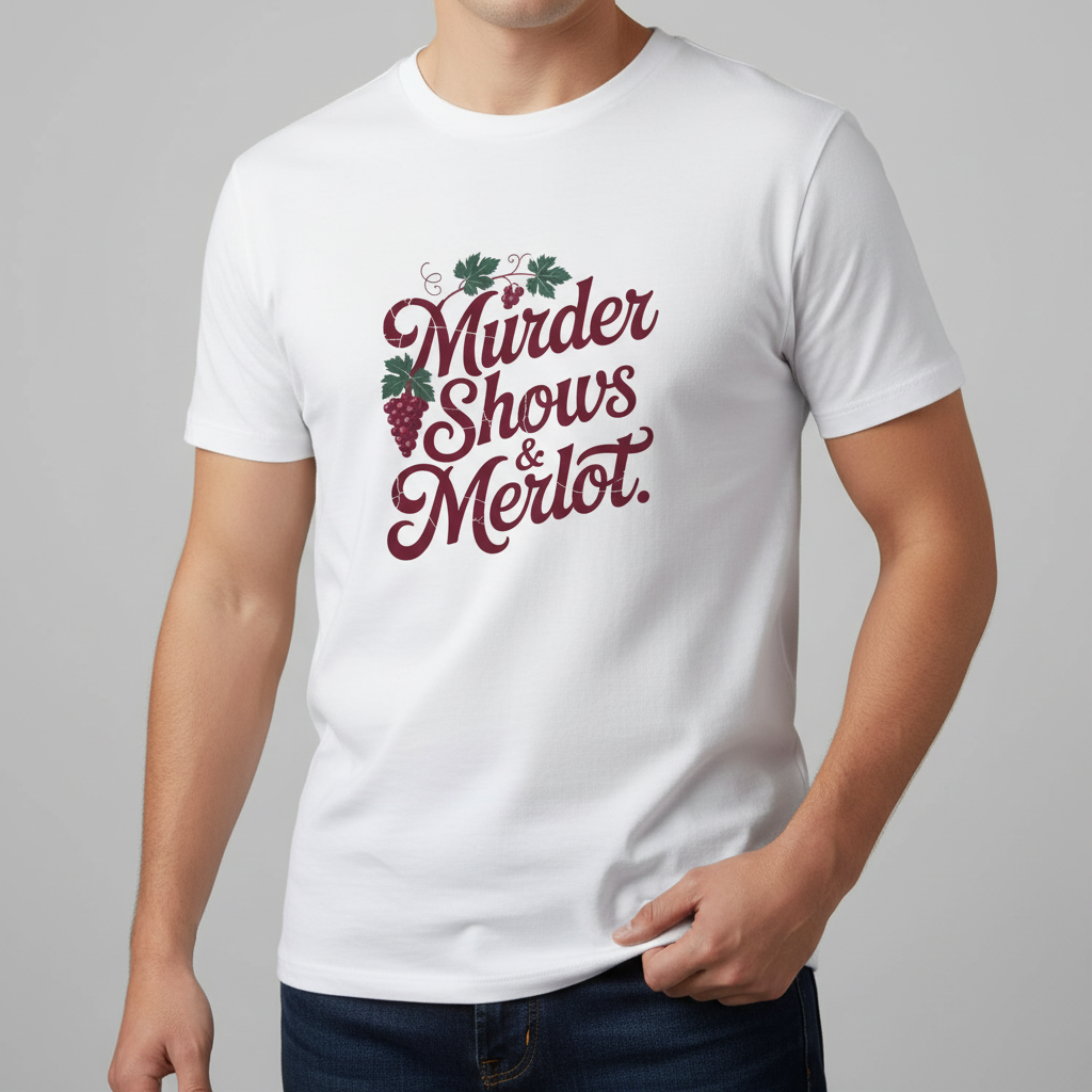 Murder Shows & Merlot T-Shirt_benefit