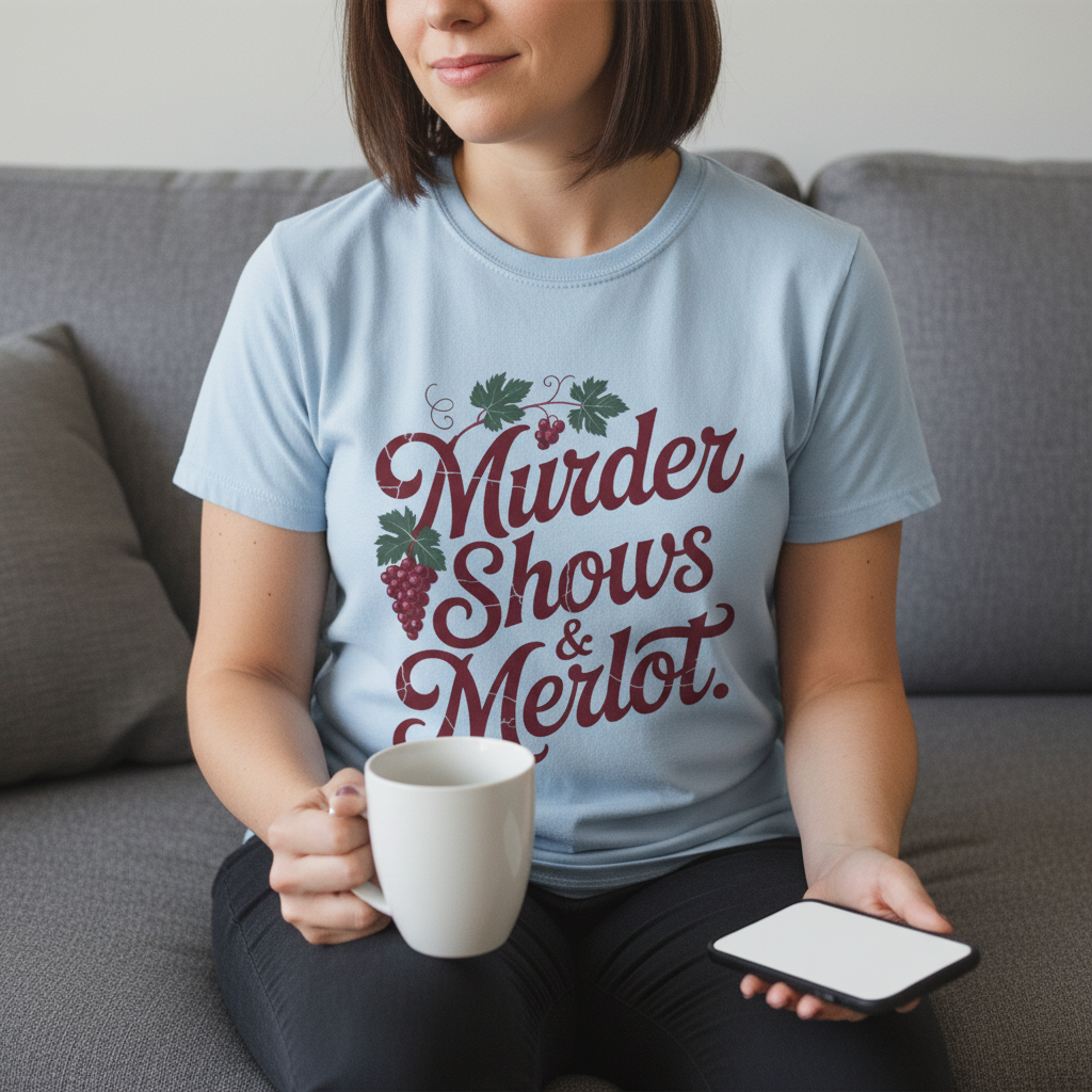 Murder Shows & Merlot T-Shirt_use