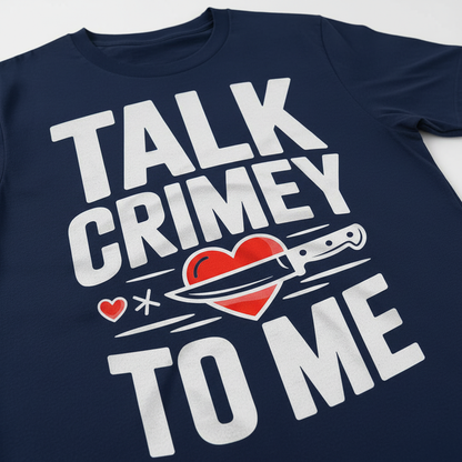 Talk Crimey To Me T-Shirt_closeup