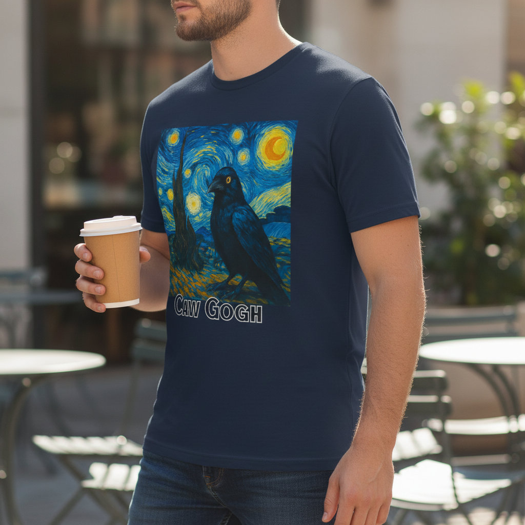 Caw Gogh T-Shirt_lifestyle