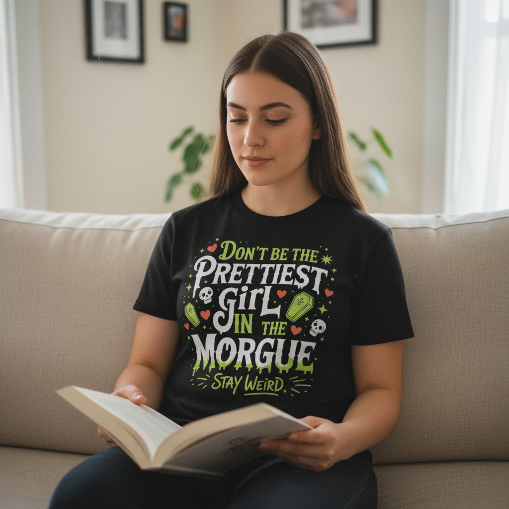 Prettiest Girl in the Morgue T-Shirt_use