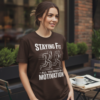 Staying Fit Motivation T-Shirt_lifestyle