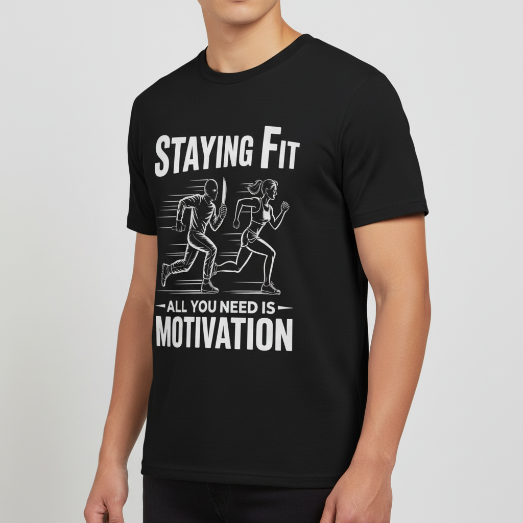 Staying Fit Motivation T-Shirt_space