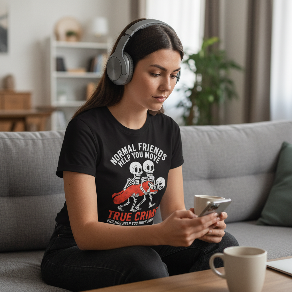 True Crime Skeleton Crew T-Shirt_use