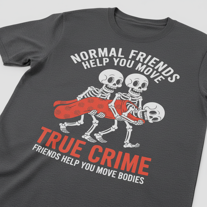 True Crime Skeleton Crew T-Shirt_closeup