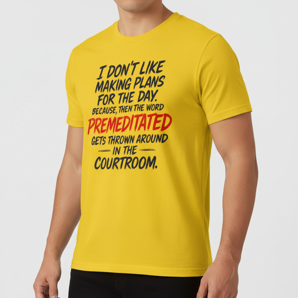 Premeditated Courtroom Humor T-Shirt_benefit