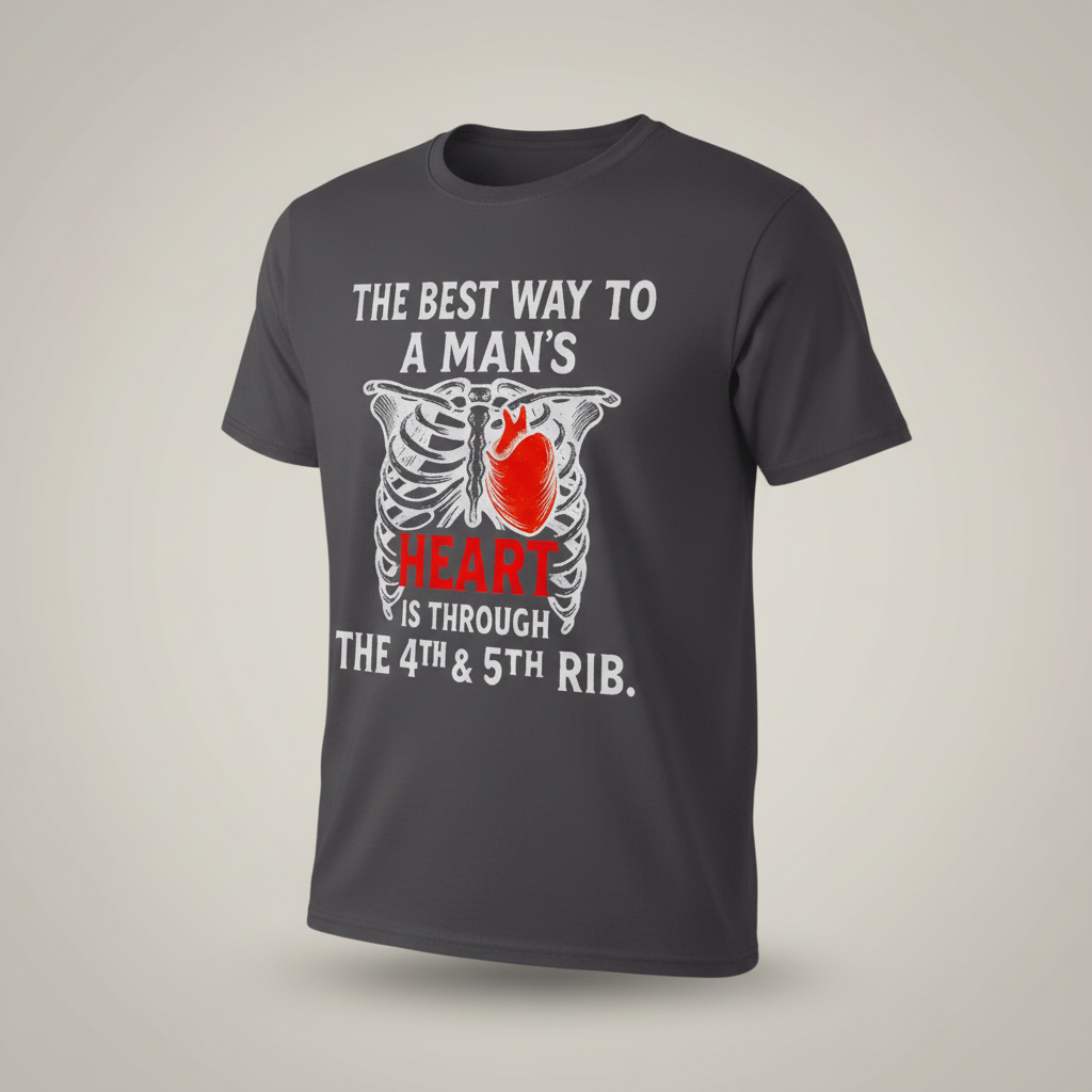 Shortcut To A Man's Heart T-Shirt_space
