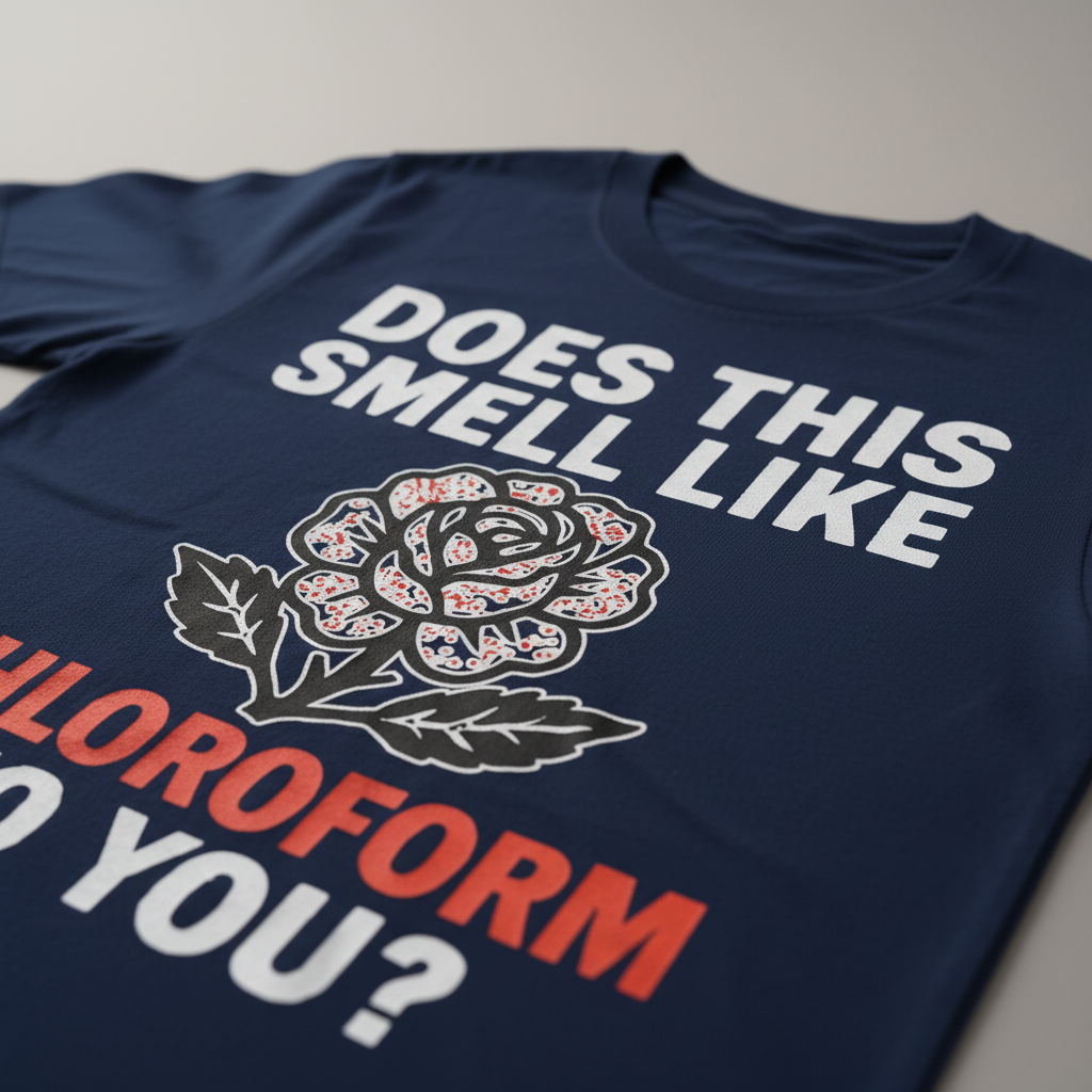 Chloroform Rose T-Shirt_closeup