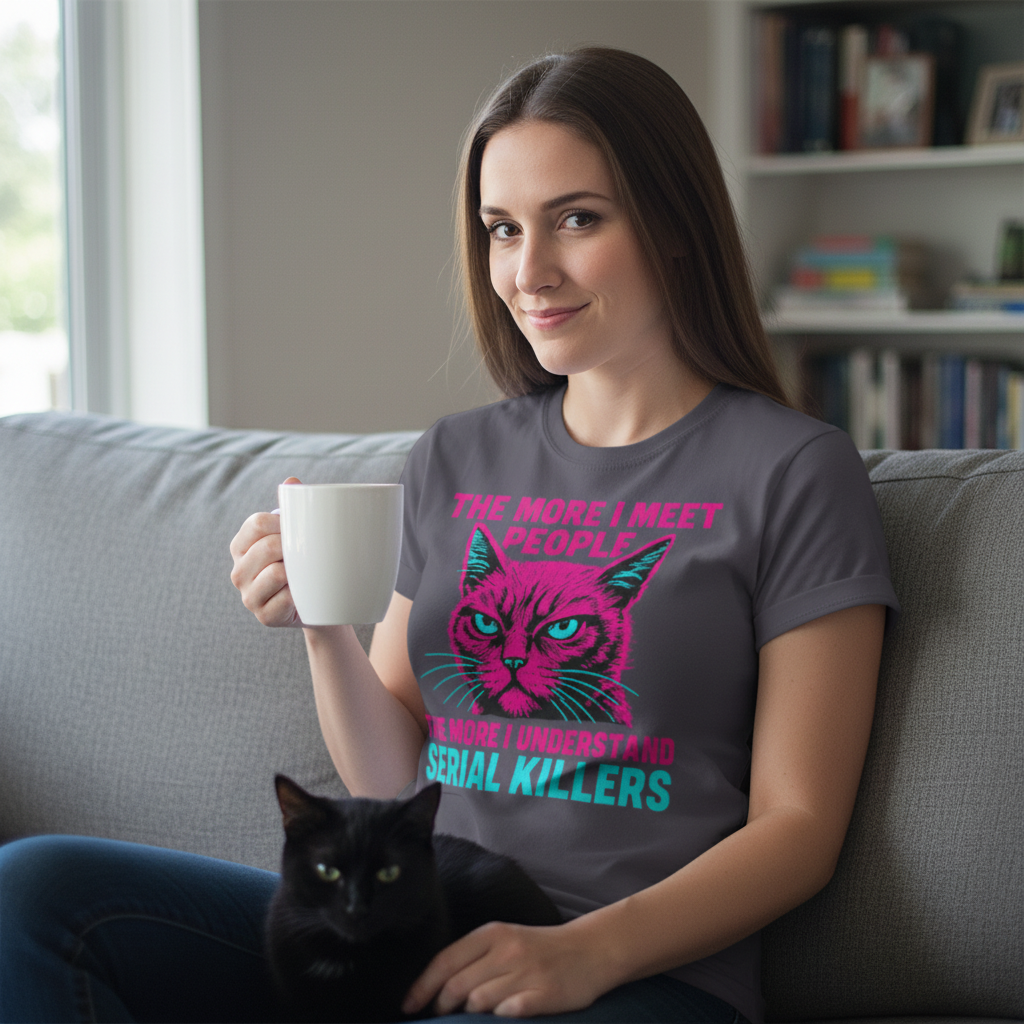 Serial Killer Cat T-Shirt_use