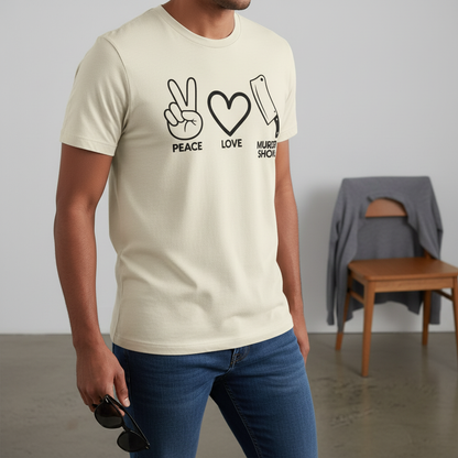 Peace Love Murder Shows T-Shirt_pairing