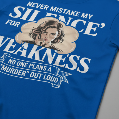 Silence Is Power T-Shirt_closeup