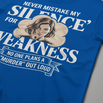 Silence Is Power T-Shirt_closeup