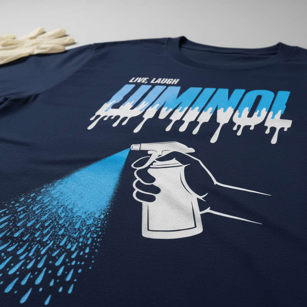 Let’s Glow Luminol T-Shirt_closeup