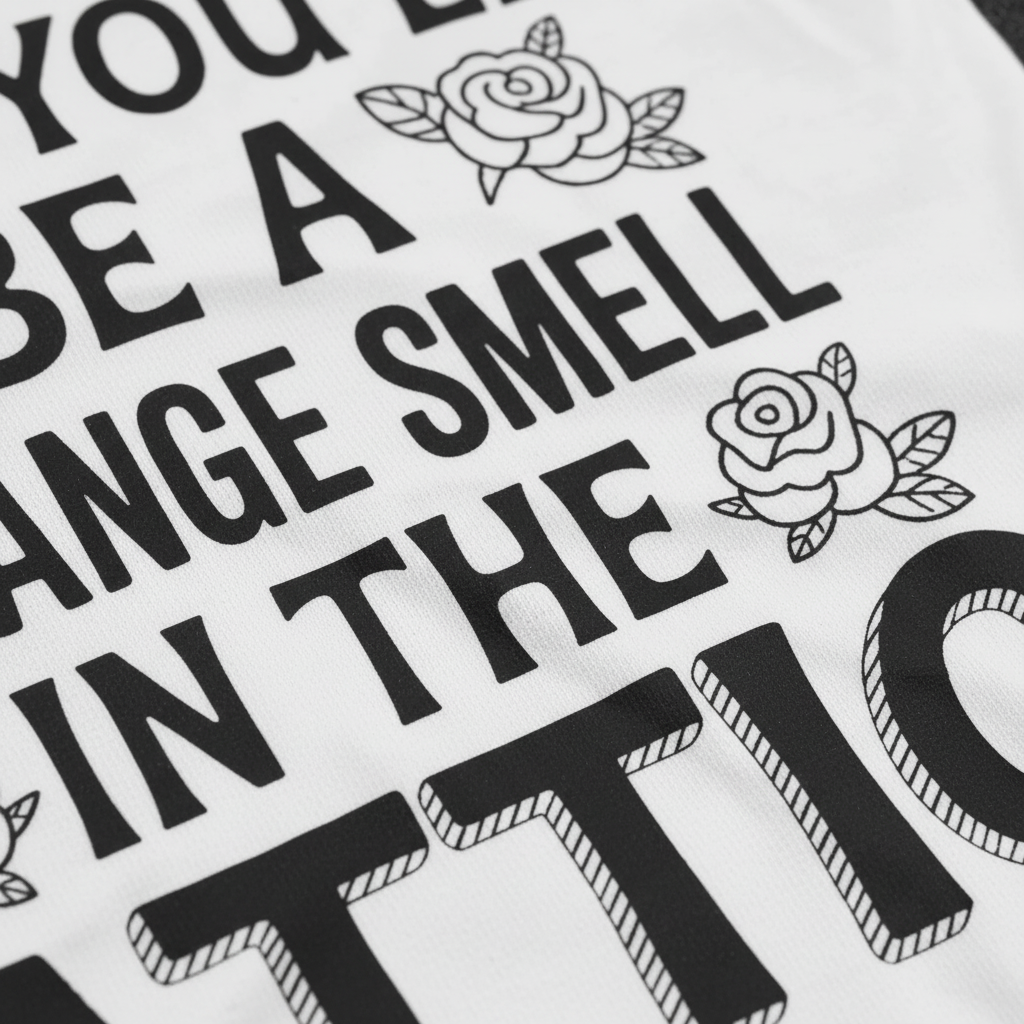 Strange Smell in the Attic T-Shirt_closeup