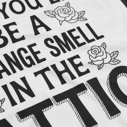 Strange Smell in the Attic T-Shirt_closeup