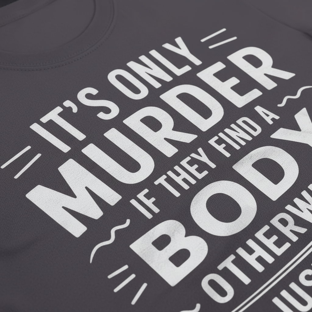 No Body No Crime T-Shirt_closeup