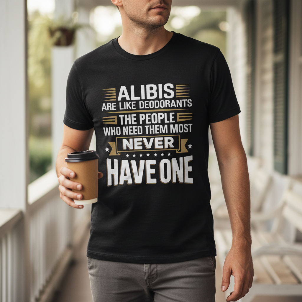 Alibis Are Like Deodorants T-Shirt_lifestyle