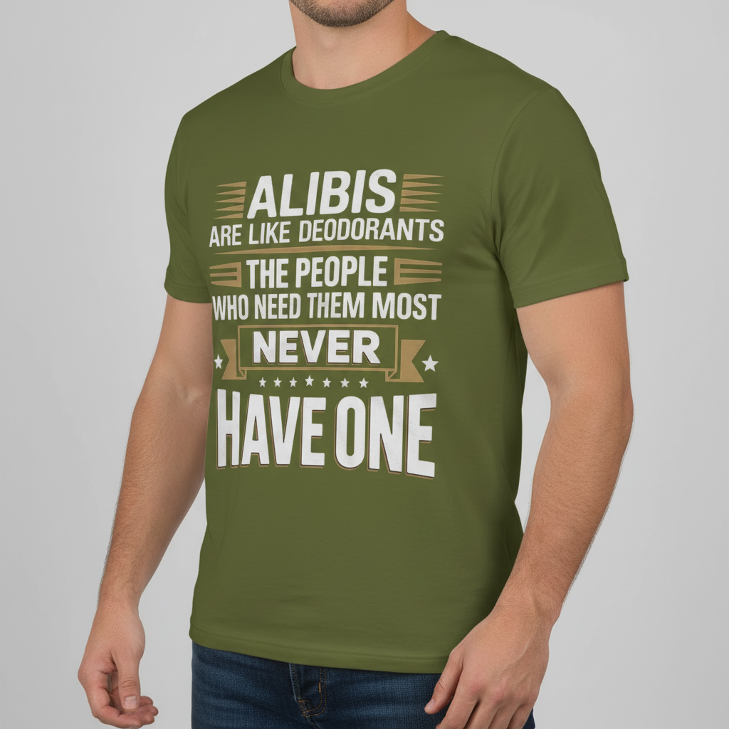 Alibis Are Like Deodorants T-Shirt_benefit