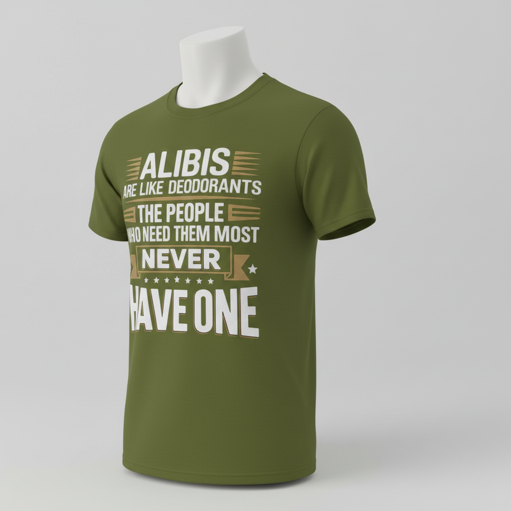 Alibis Are Like Deodorants T-Shirt_space