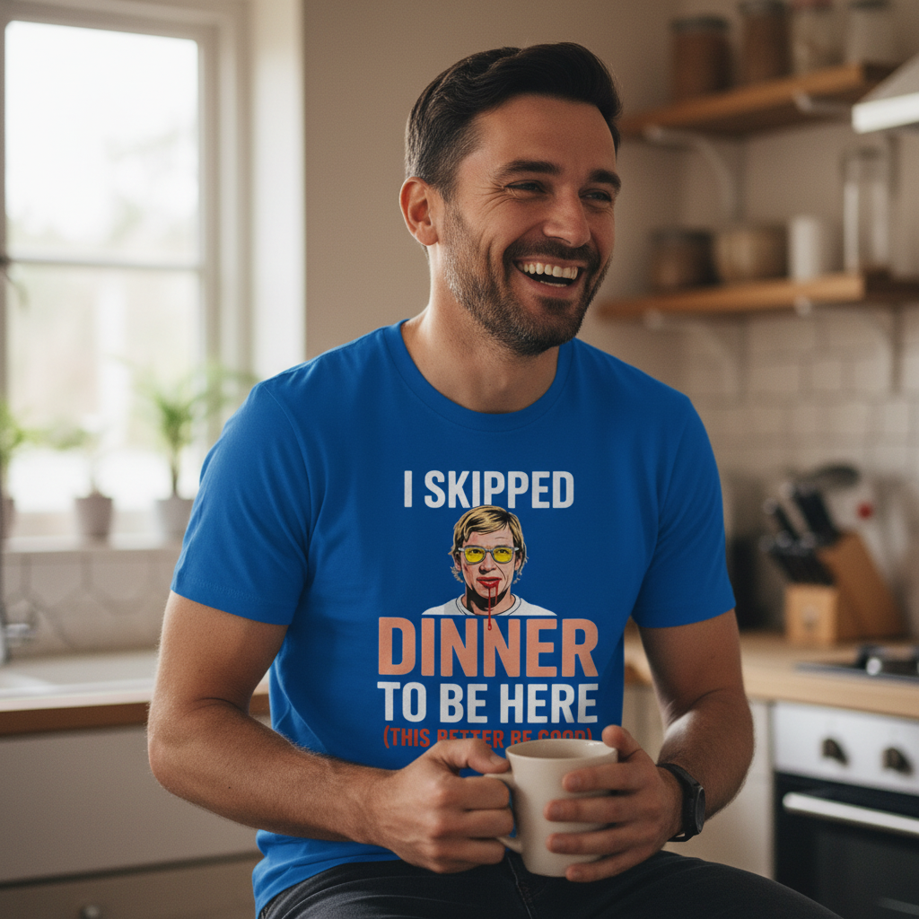 Skipped Dinner Humor T-Shirt_use
