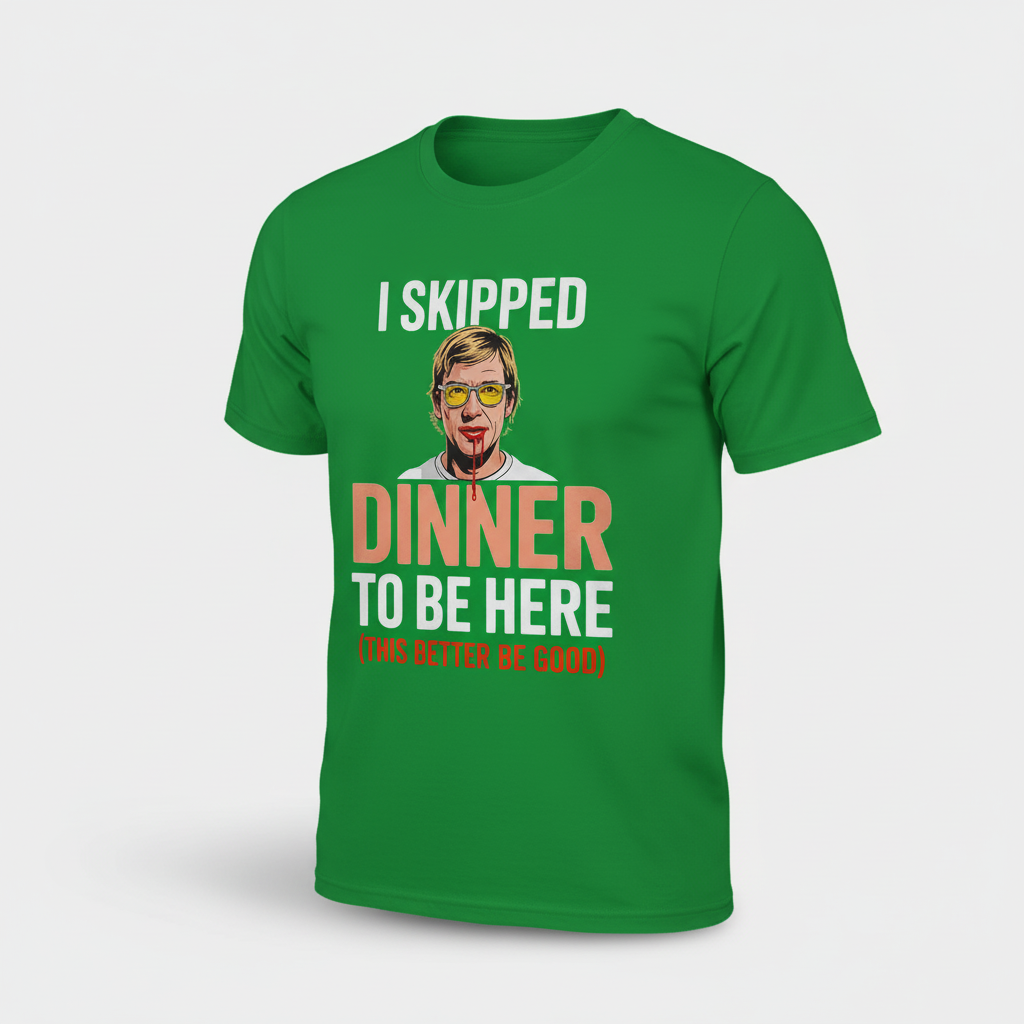 Skipped Dinner Humor T-Shirt_space