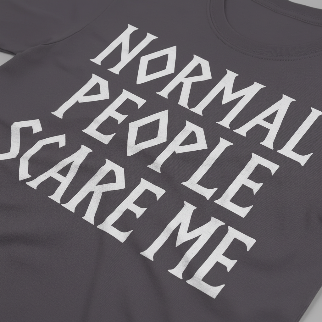 Normal People Scare Me T-Shirt_closeup