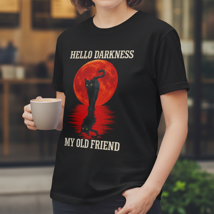 Hello Darkness Cat T-Shirt_lifestyle
