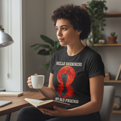 Hello Darkness Cat T-Shirt_use