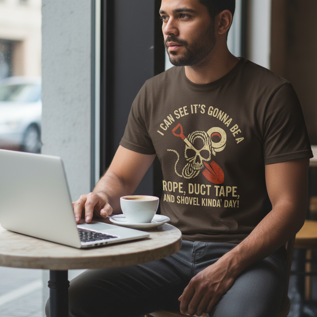 Rope, Duct Tape & Shovel T-Shirt_use
