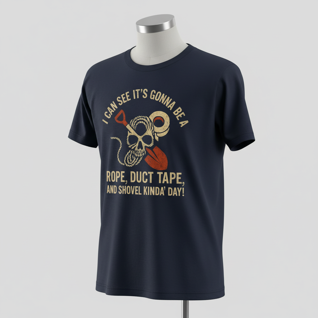 Rope, Duct Tape & Shovel T-Shirt_space