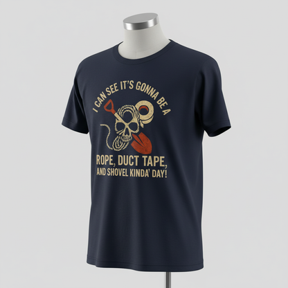 Rope, Duct Tape & Shovel T-Shirt_space