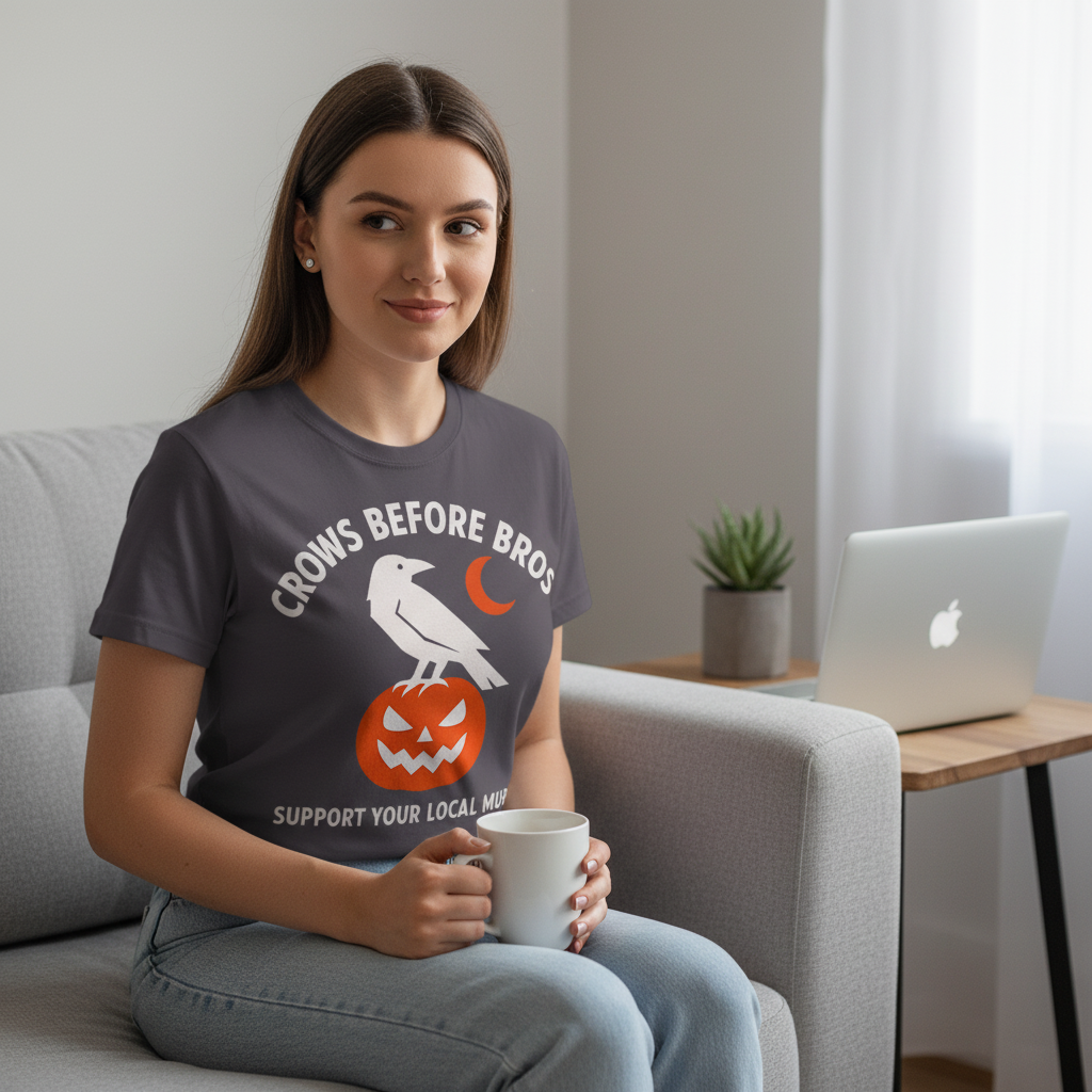 Crows Before Bros T-Shirt_use