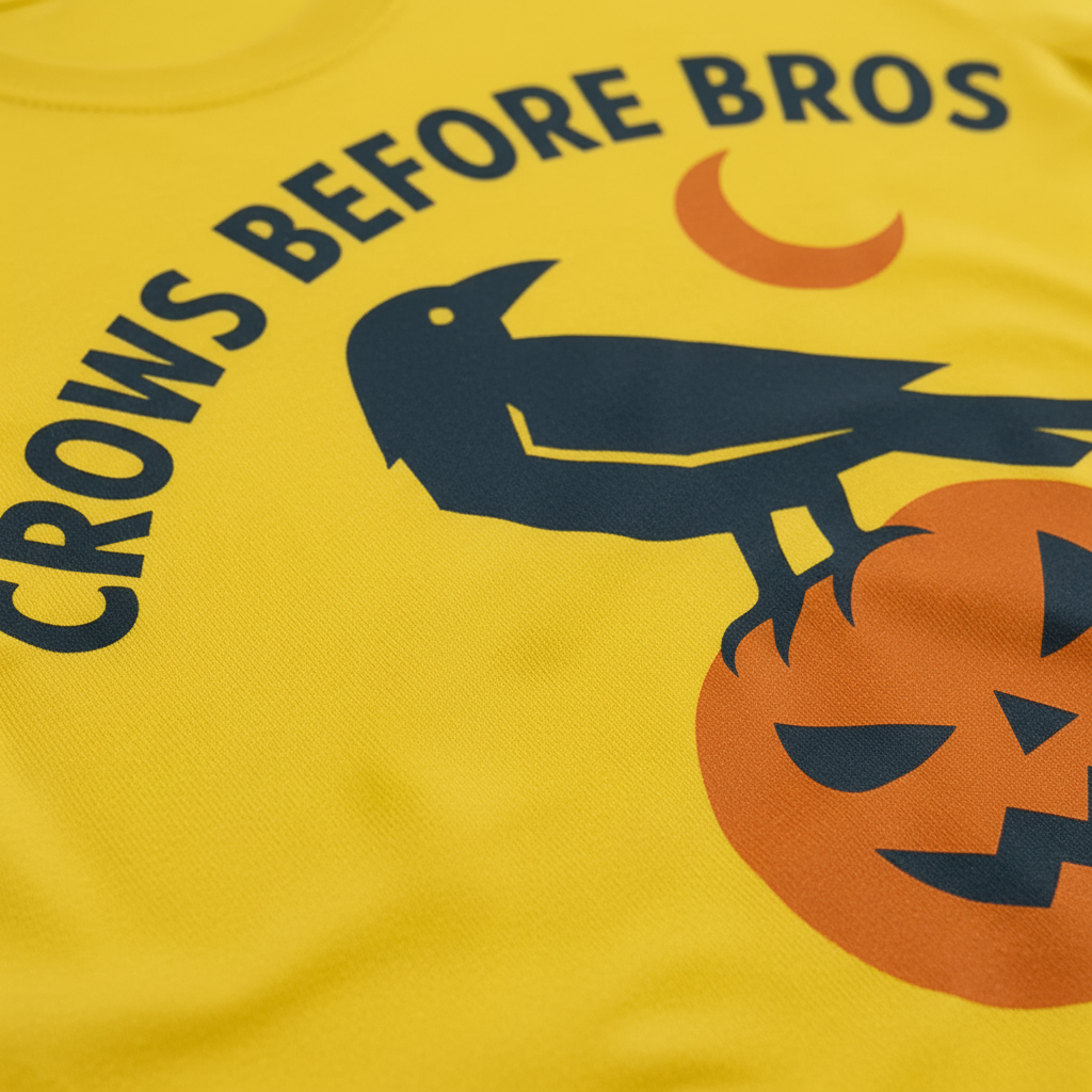 Crows Before Bros T-Shirt_closeup