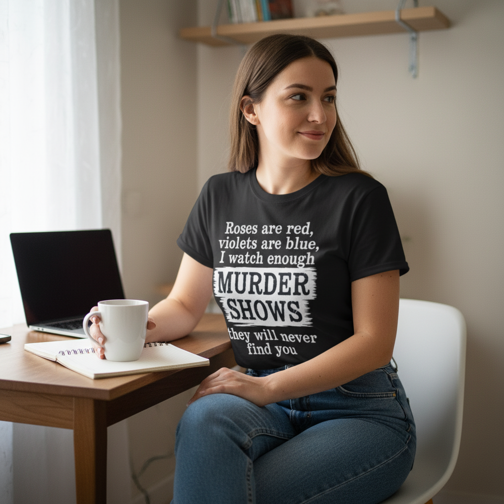 Murder Shows Poetry T-Shirt_use